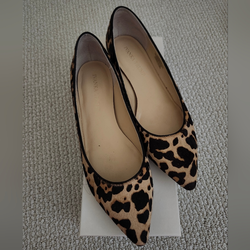 Calf Hair Leopard Pointed Flats